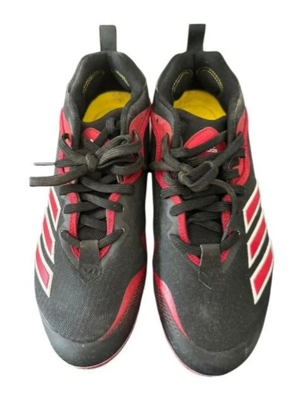 Adidas ICON 6 Metal Baseball Cleats ‘Power Red Black’ FV9348 Men's 9 New / Other